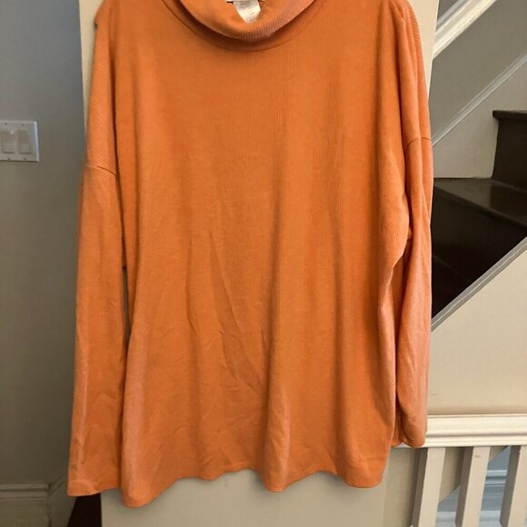 Peach Turtleneck with Back Detail - Picture 2 of 7